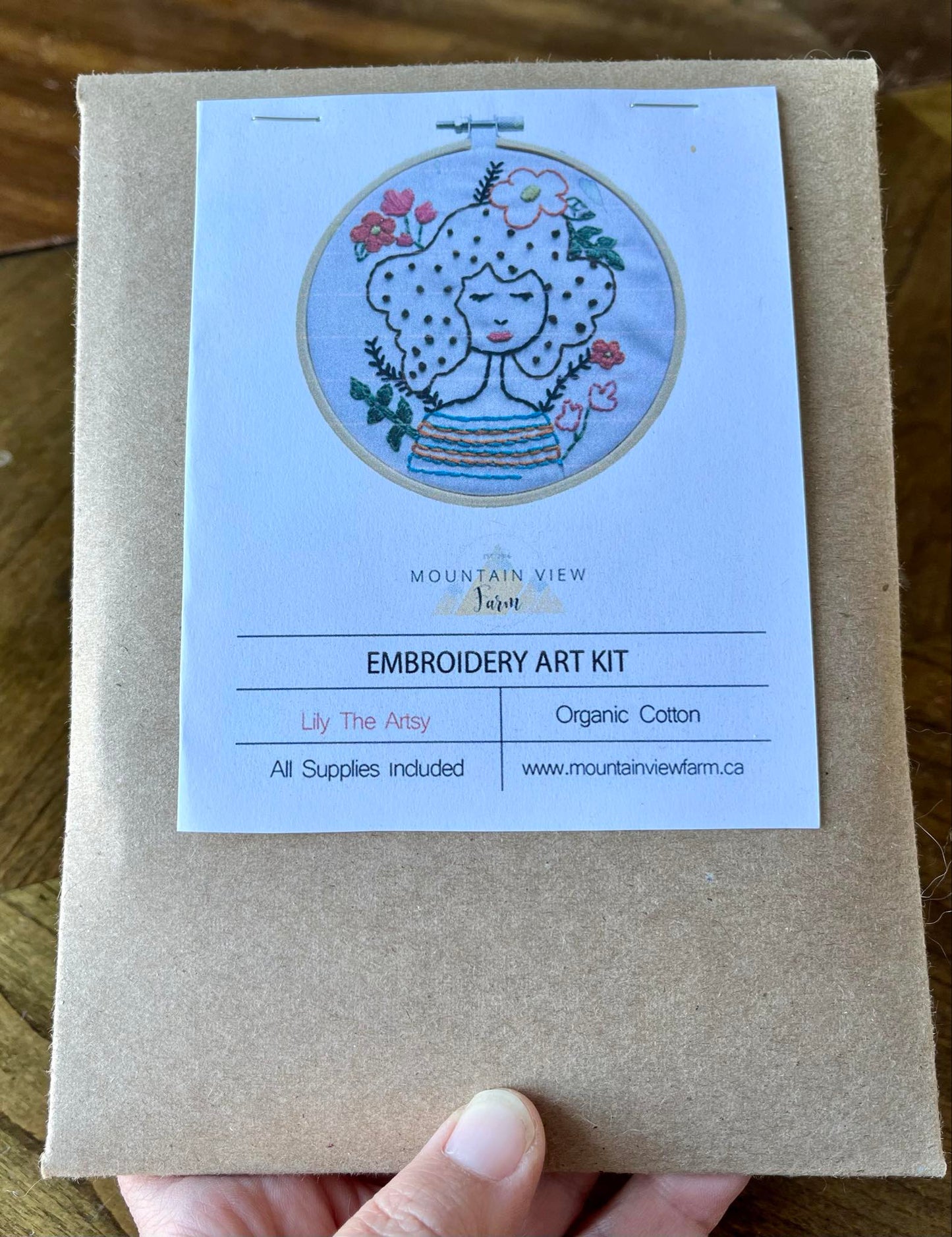 Woman Flower Beginner Embroidery Kit