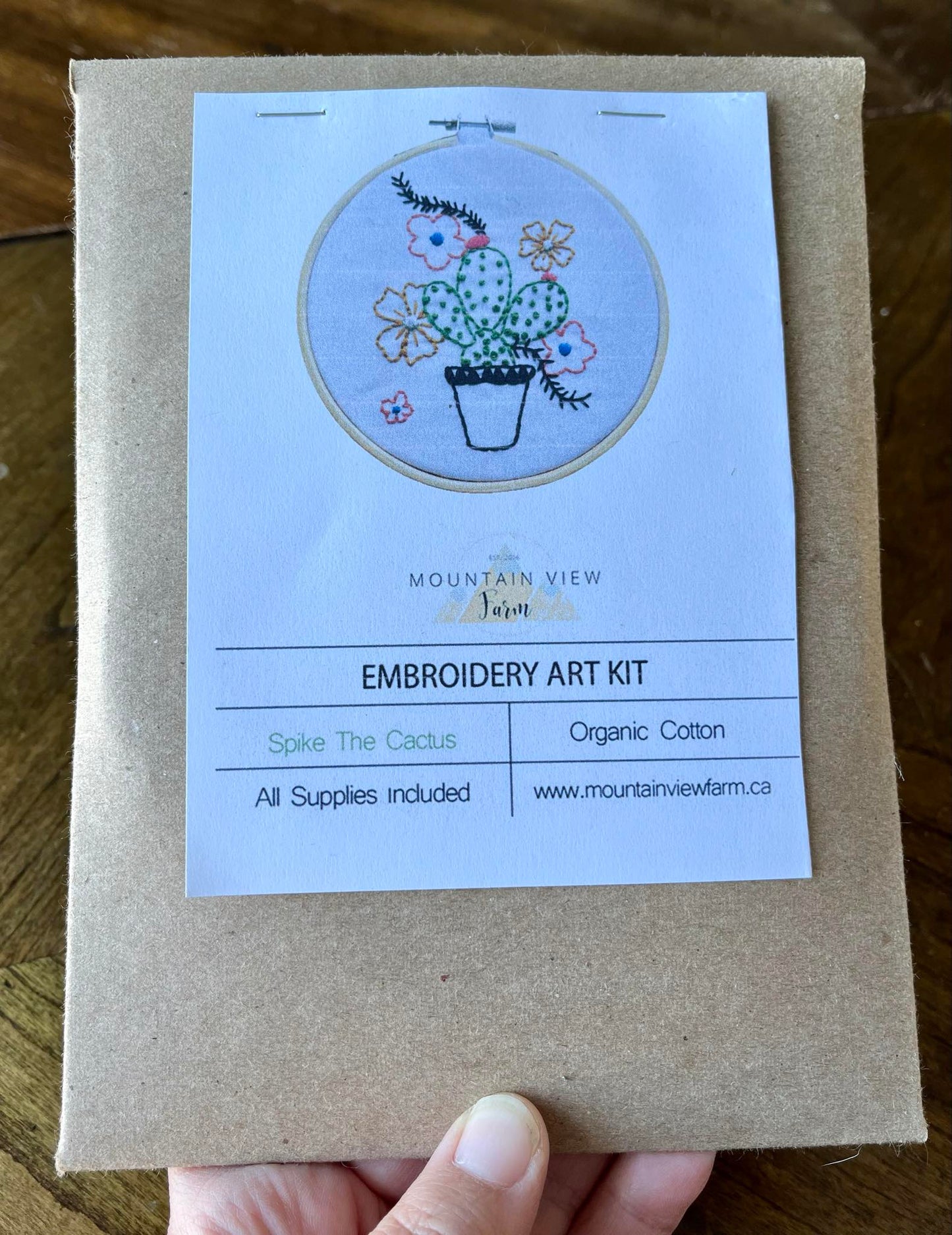 Cactus Flower Beginner Embroidery Kit