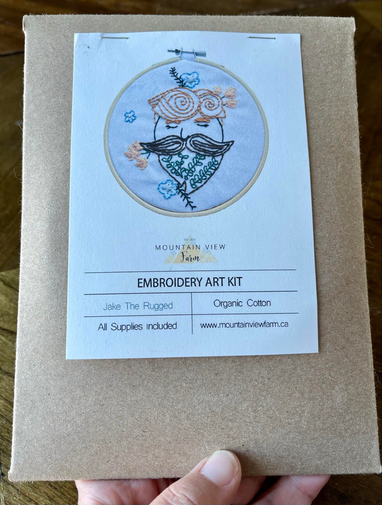 Beard Man Flower Beginner Embroidery Kit