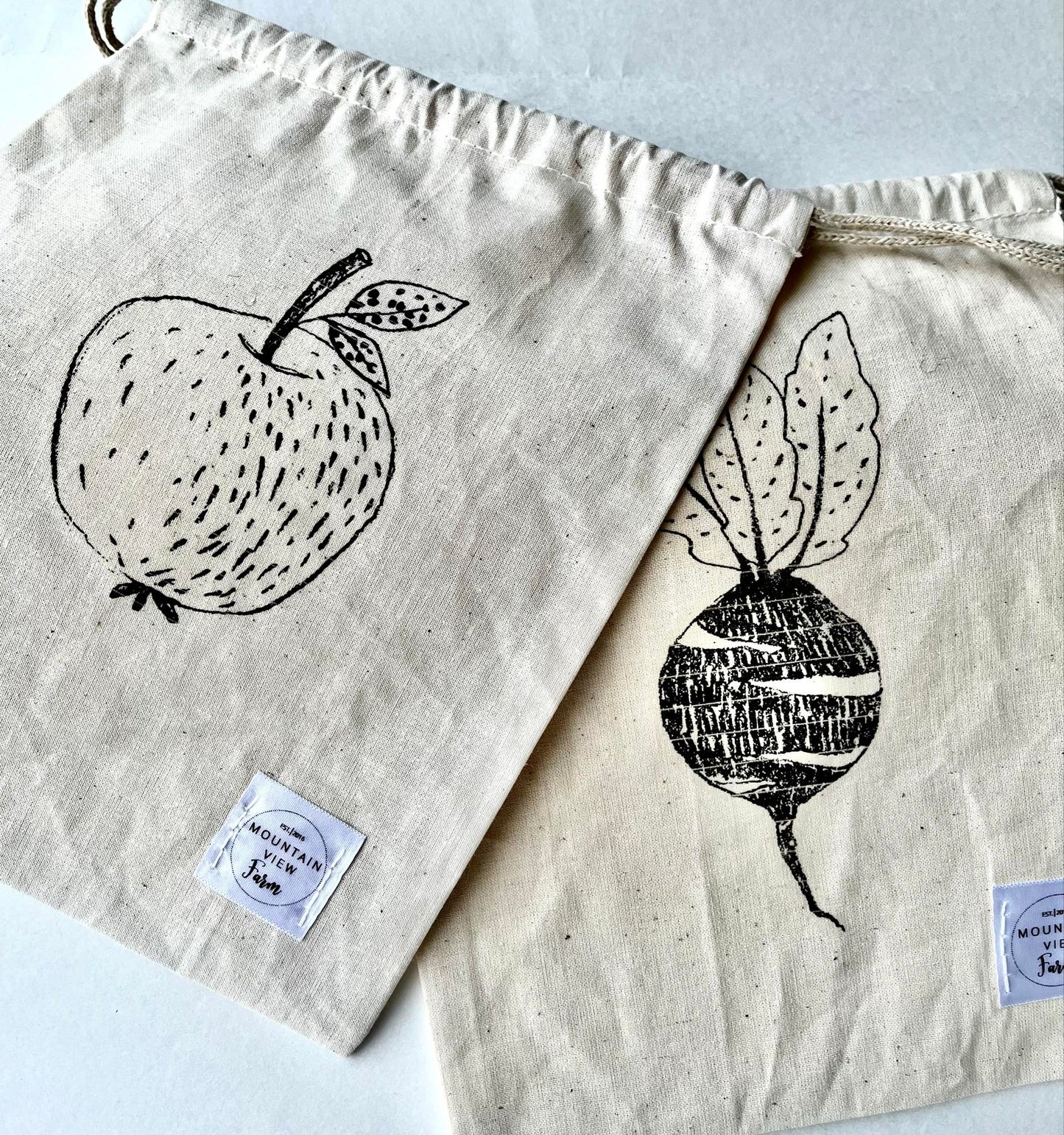 Reusable Organic Cotton Produce Bags - Set of 2