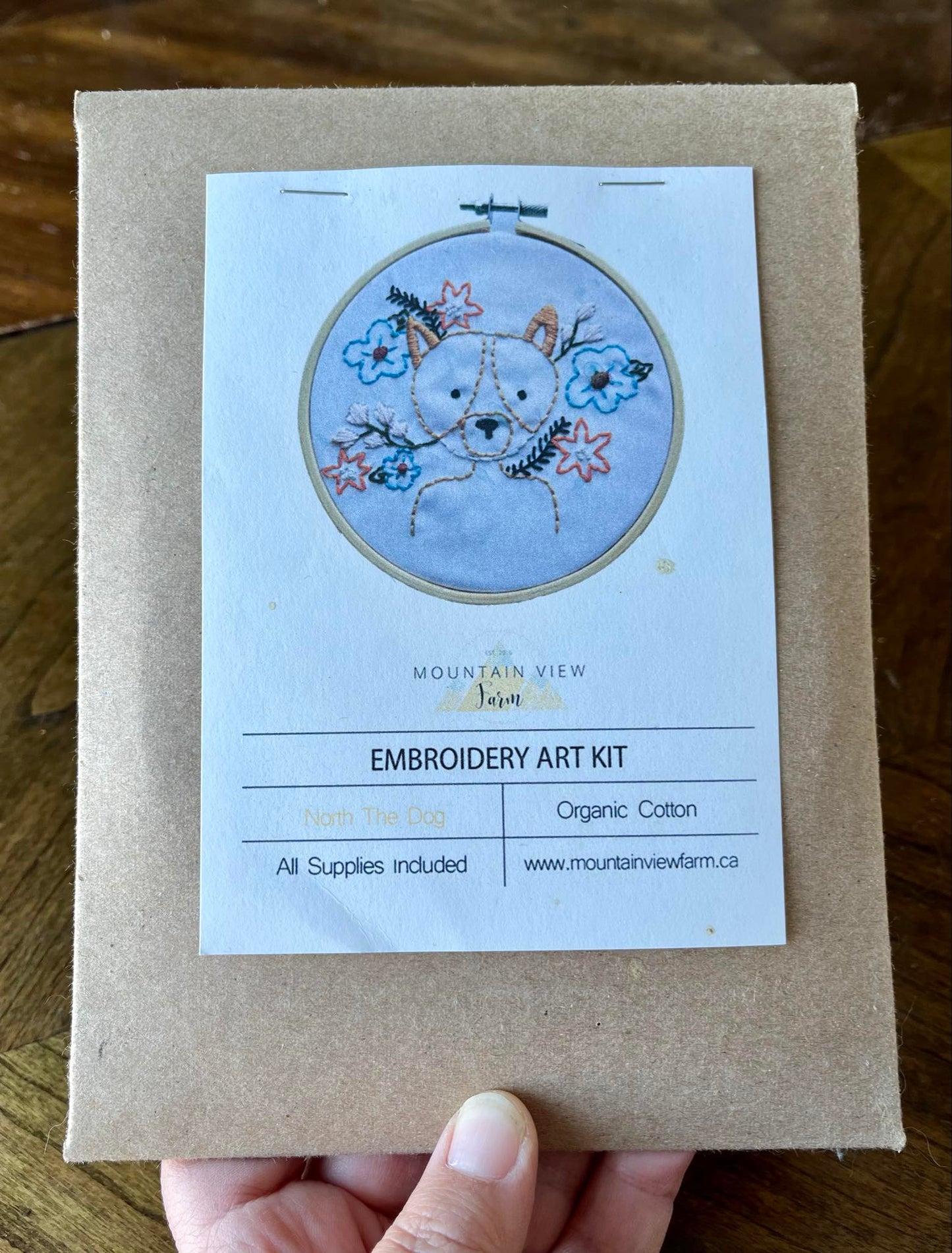 Dog Flower Beginner Embroidery Kit