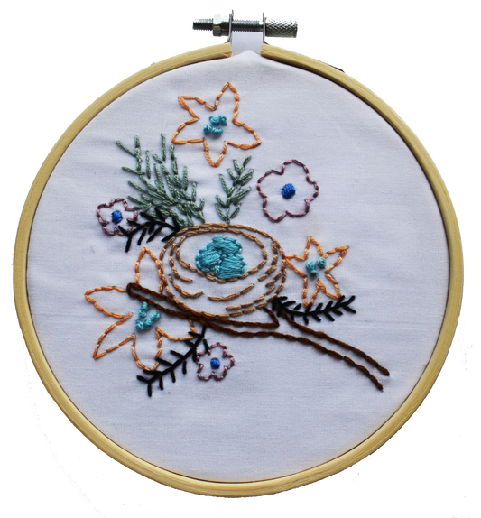 Nest Flower Beginner Embroidery Kit